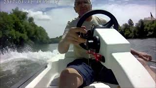 Sea GO Kart Steering and throttle by wire control on movable column Jet drive with 15 HP engine [upl. by Brion]