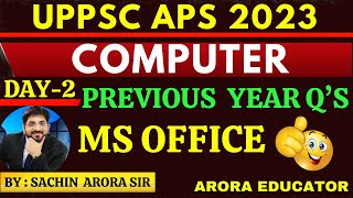 UPPSC APS Computer Classes  UPPSC APS Vacancy 2023  UPPSC APS Previous Year Questions  UPPSC APS [upl. by Alletniuq758]