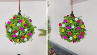 How to make a hanging ball  Hanging plant ideas [upl. by Ivatts7]