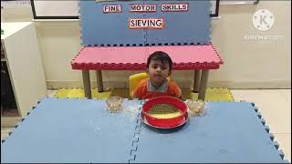 NARAYANA E  TECHNO SCHOOLMADURAIE  KIDZ NURSERY FINE MOTOR SKILLS  SIEVING [upl. by Ontine650]