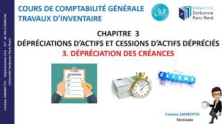 Cours dépréciation des créances  Cours de comptabilité  GEA  Travaux dinventaire [upl. by Eilegna802]