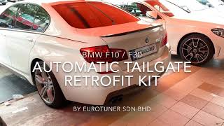 BMW F10 and F30 Vacuum soft close automatic tailgate retrofit kit installtion [upl. by Ax169]