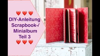 DIYAnleitung  Tutorial Scrapbook Minialbum Teil 3 Grundseite Seite [upl. by Ahsaenat]