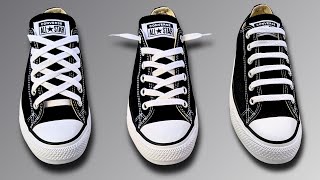 3 Cool Ways To Lace Converse  Converse Lacing Styles [upl. by Irvin973]