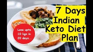 Indian Keto Diet plan for weight loss One Month Plan [upl. by Ahsitan876]