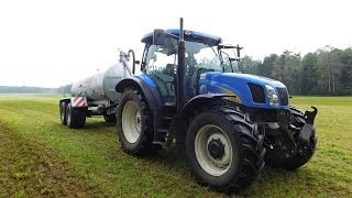 Wywóz gnojowicy na Podlasiu 2016  New Holland T6070 Plus amp Fliegl 11000L  TheRadzio19 [upl. by Nnaaras]