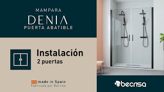 Instrucciones de montaje  Mampara Denia  2 puertas [upl. by Eidoj633]