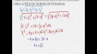 Equidistância entre pontos Distância entre 2 dois pontos Pontos equidistantes Geometria Analítica [upl. by Tengdin]