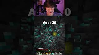 Mining Diamonds at Different Ages in Minecraft 😳💎 [upl. by Enyad986]