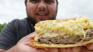 DEEP FRIED CHEESEBURGER Cheeseburger Festival in CasevilleMichigan [upl. by Ajuna]