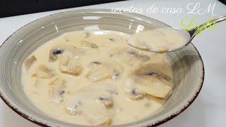 RECETA SALUDABLE DE CREMA DE CHAMPIÑÓN [upl. by Haras]