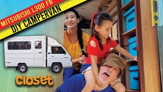 DIY Campervan Closet  Mitsubishi L300 FB  Filipino American Family Vlog [upl. by Petr149]