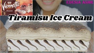 ASMR 咀嚼音 Tiramisu Ice Cream ティラミスアイスクリーム 提拉米蘇千層冰淇淋蛋糕 티라미수 아이스크림 먹방 EATING SOUND [upl. by Aved]