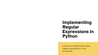 Regular expression in Python [upl. by Knudson]