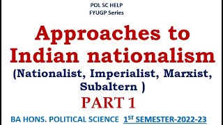 Approaches to Indian Nationalism Part One [upl. by Niraj]