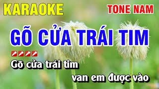 Karaoke Gõ Cửa Trái Tim Tone Nam Nhạc Sống Phối Mới  Nguyễn Linh [upl. by Ayihsa]