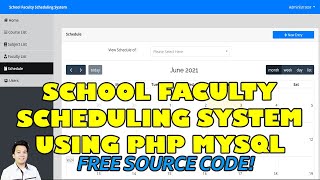 School Faculty Scheduling System using PHP MySQL  Free Source Code Download [upl. by Nahsin]