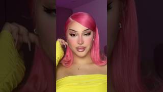 I tried Barbie hair inspired by Ice Spice 🩷 icespice hairtransformation wigtutorial makeup [upl. by Reifinnej]