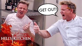 10 Times Gordon Ramsay Eliminated A Chef In The Middle Of Service  Hells Kitchen [upl. by Eenor787]