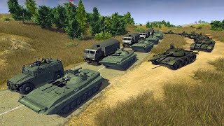 Ukraine TB2 Bayraktar destroy a big Russian convoy MOWAS2 Battle Simulation [upl. by Odraboel761]