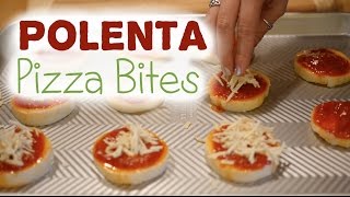 Easy Vegan Recipe  Polenta Pizza Bites [upl. by Vanhomrigh532]