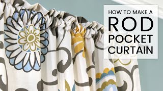 Easy DIY Curtains  How to Make a Rod Pocket Curtain [upl. by Polish623]