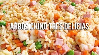 Arroz tres delicias chino [upl. by Ihsoyim]