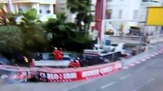 Monaco GP 2013 F1 Practice 3 Massa Crash  Sutil Crash  Grosjean Crash [upl. by Javler]