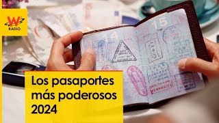 Los pasaportes más poderosos del mundo en 2024 [upl. by Nikolia13]