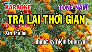 Karaoke Trả Lại Thời Gian Tone Nam  Am  Nhạc Sống Mới  Karaoke Siêu Thị [upl. by Aili489]