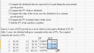 Non Constant Growth Stocks [upl. by Ardnayek]