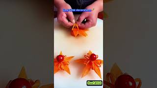 Easy Salat decoration carrot 🥕￼￼ cutting salat decoration carrot cuttingskills viralreels [upl. by Zitvaa]