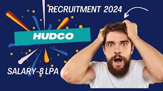 HUDCO Recruitment 2024  CACMA  Engineer I CS I Salary8 LPA [upl. by Jean]