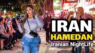 NightWalk 🇮🇷 Walking IN Hamedan City  IRAN Travel vlog [upl. by Nosnirb]