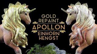 Schleich ® Bayala ® Apollon Einhorn Hengst  Gold Repaint 2024  Review amp Vergleich [upl. by Einniw620]