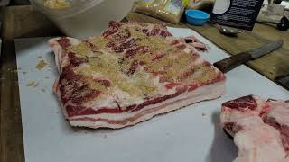 BACON  Cured with Salt and Brown Sugar No Nitrates  Home Smoked [upl. by Leuams328]