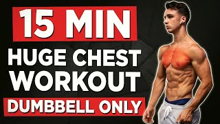 15 MINUTE CHEST amp SHOULDER WORKOUT DUMBBELLS ONLY [upl. by Frankhouse]