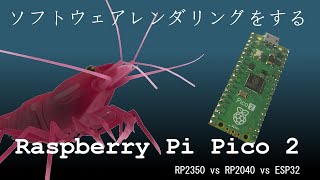 新しく出たRaspberry Pi Pico2でソフトウェアレンダリングをするエビ Raspberry Pi Pico2 vs Raspberry Pi Pico vs M5StickC [upl. by Adrianna]