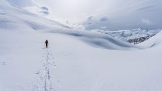 A Ski Tour up Crowfoot Mountain in Banff National Park near the Wapta Icefield [upl. by Rafaela261]