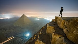 Scaling the PYRAMID OF GIZA at Night Egypt [upl. by Ciardap876]