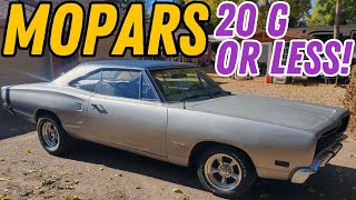 Mopars for Sale Under 20000  Affordable Mopar Prices Including Dodge Plymouth amp Chrysler Cars [upl. by Gayner841]