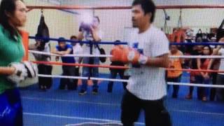 Manny Pacquiao shows off hand speed accuracy and POWER [upl. by Nosnah682]