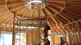 Mandala Homes Prefab Assembly 2350 Faceted Round Home [upl. by Anomis]