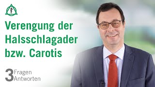 Verengung der Halsschlagader bzw Carotis 3 Fragen 3 Antworten  Asklepios [upl. by Marigold]