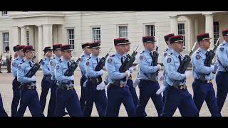 French military police take over changing of the guard rehearsal Wellington Barracks thekingsguard [upl. by Emery]