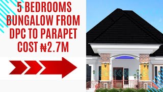 COST OF BUNGALOW FROM DPC TO PARAPET STAGE [upl. by Inaffets]