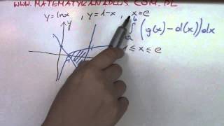 Zastosowanie całki oznaczonej cz2 Pole obszaru ograniczonego krzywymi [upl. by Sacttler]