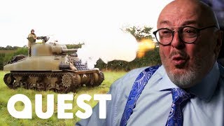 Creating An Explosive WWII Reenactment Using An Original Sherman Tank  Combat Dealers [upl. by Sisco]