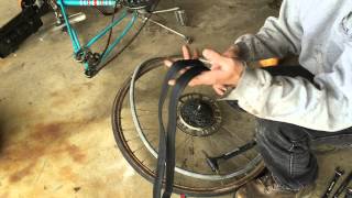 Change A Bike Tire Inner Tube in 27quot Tires 1975 Columbia Arlington [upl. by Delora902]