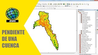 Como hacer un mapa de pendiente para una cuenca hidrográfica  ArcGIS 101 [upl. by Aihcats]